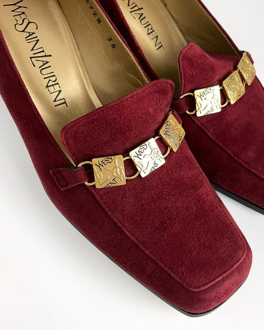 YSL Suede Heels