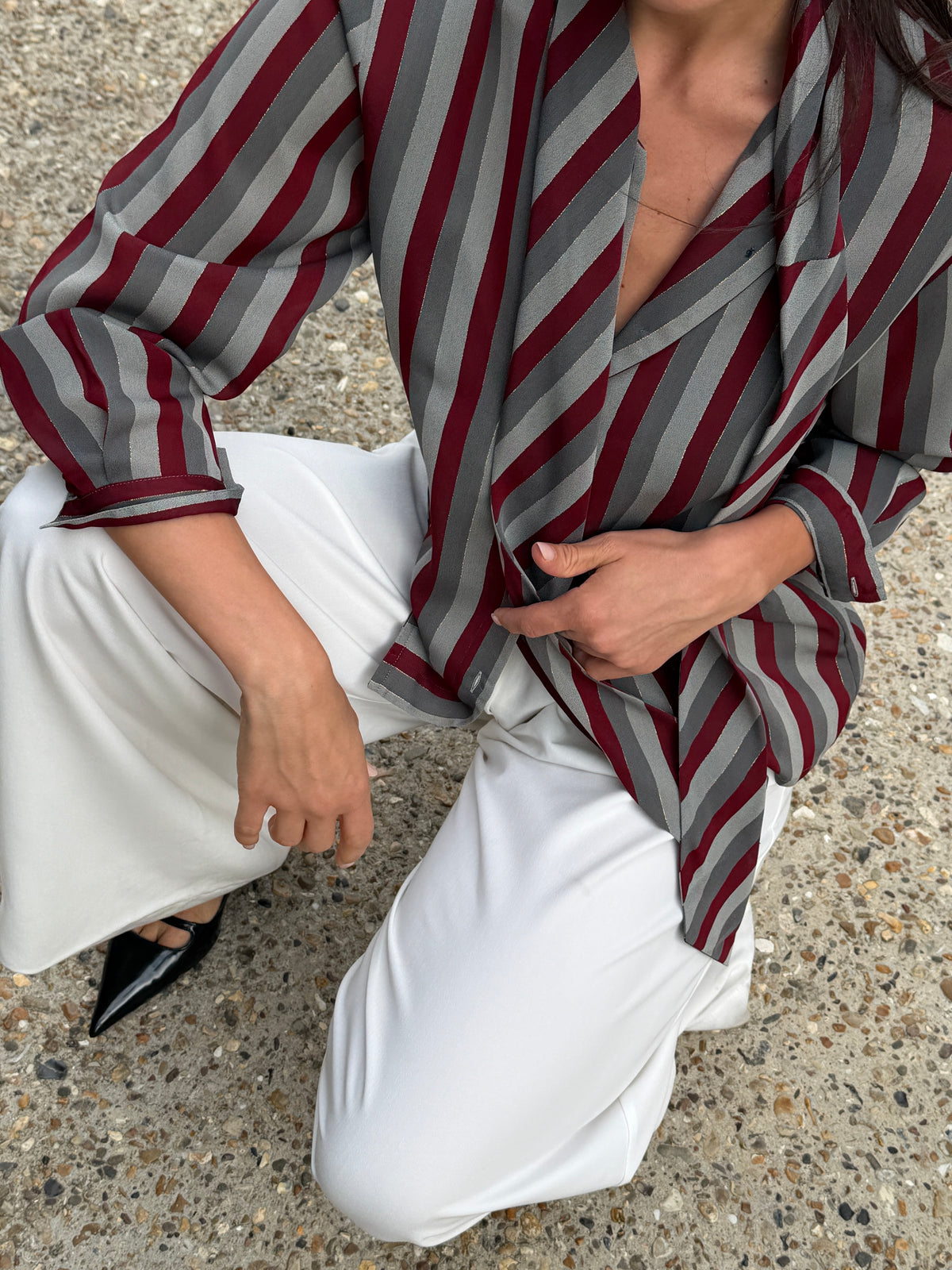 Balmain Tie Blouse