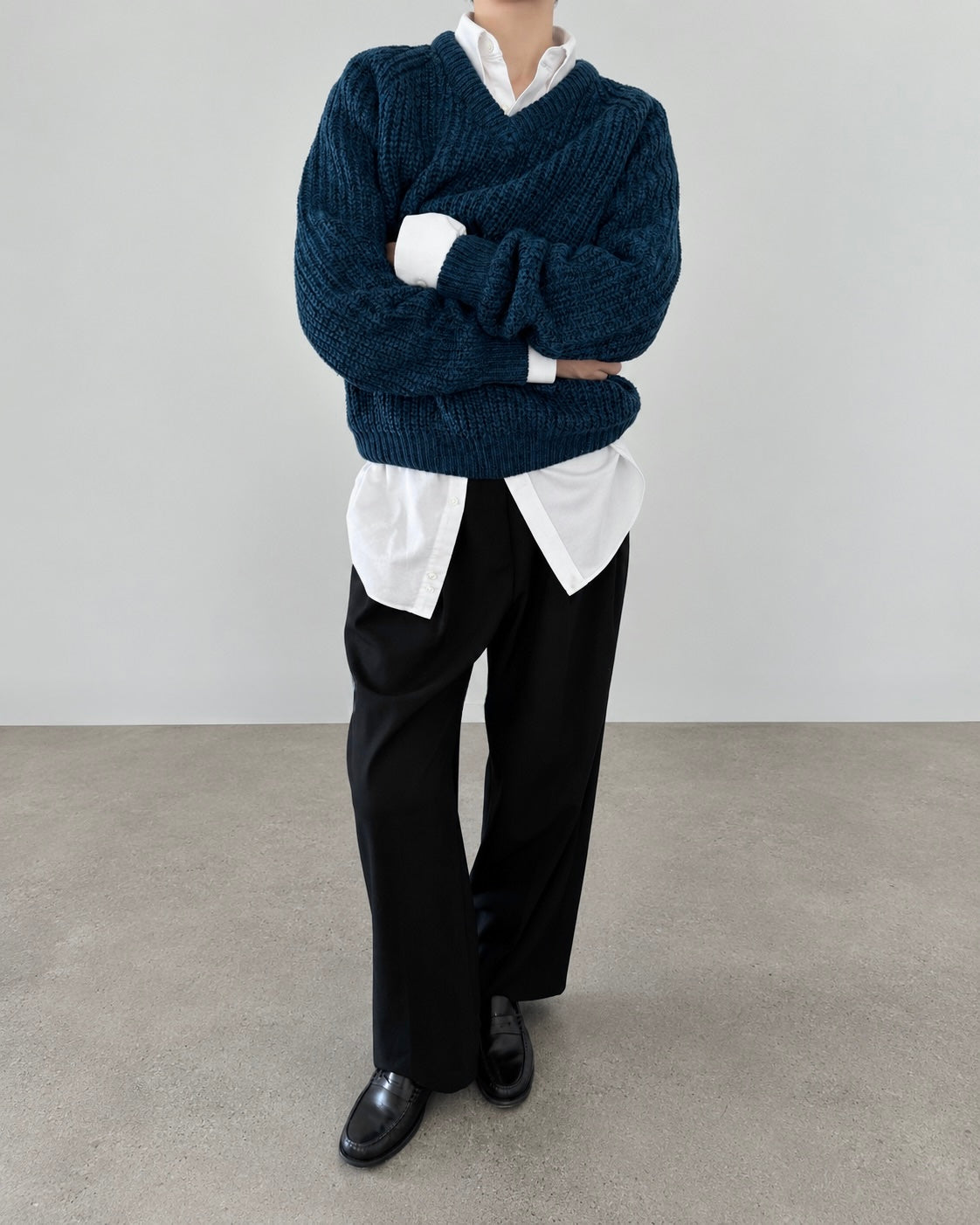 Teal Fisherman Knit