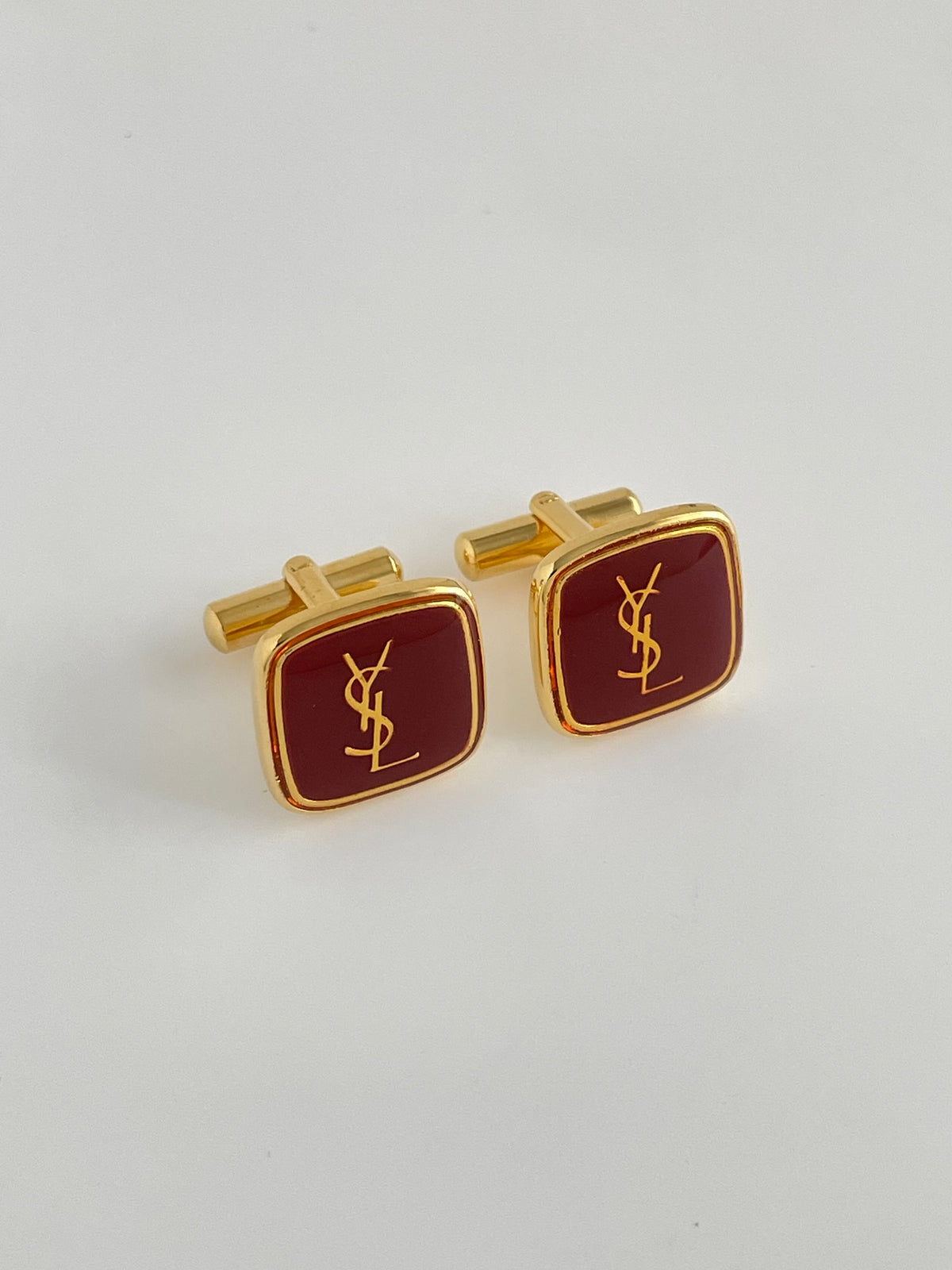 YSL Cufflinks & Tie Clip Set