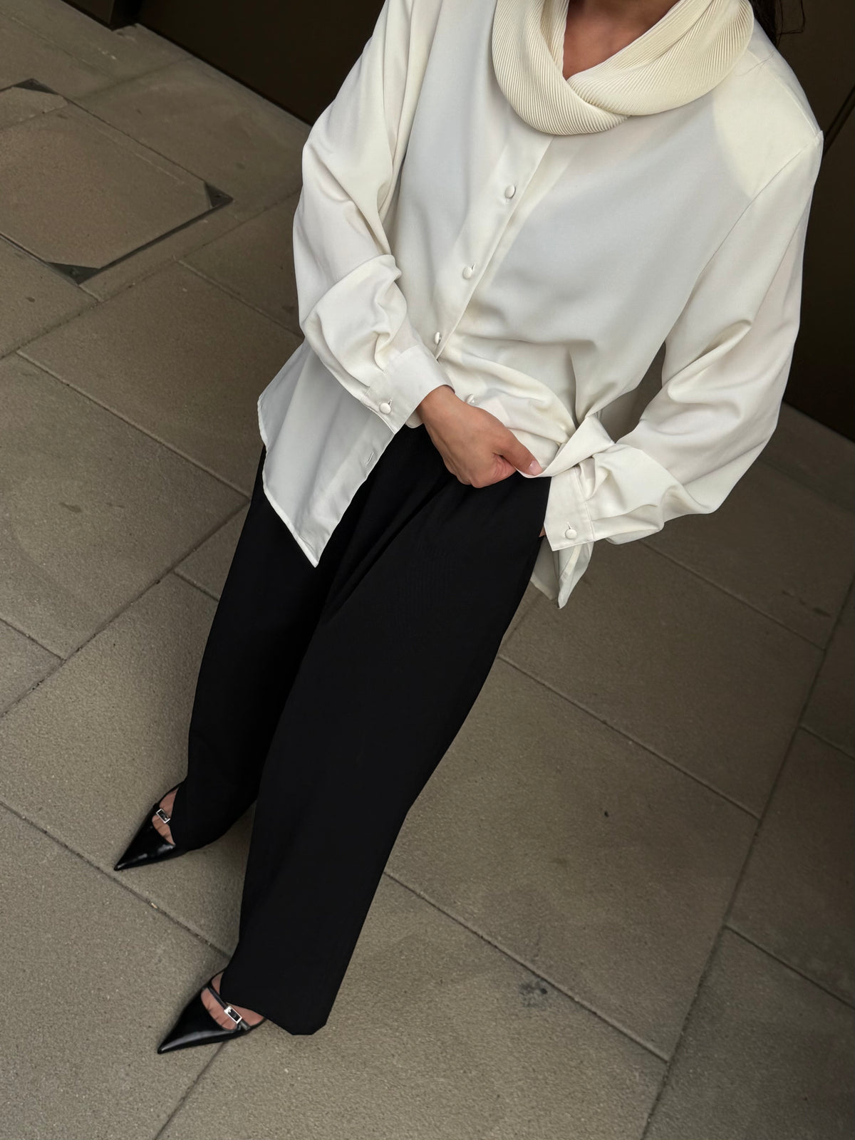 Pleated Collar Blouse