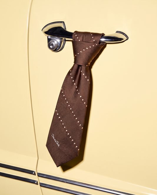 Oscar De La Renta Brown Tie