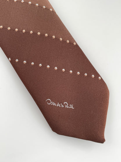 Oscar De La Renta Brown Tie