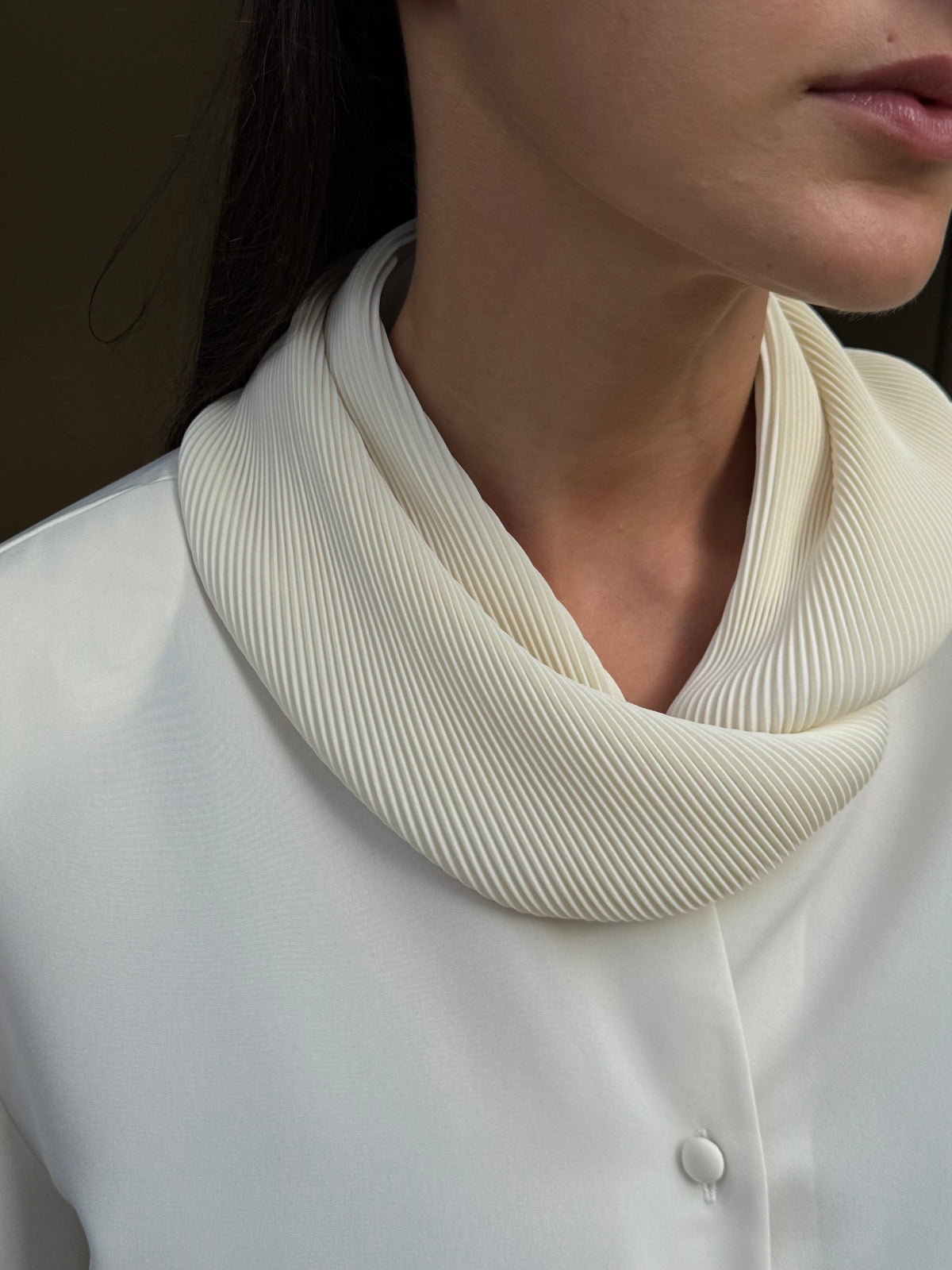 Pleated Collar Blouse