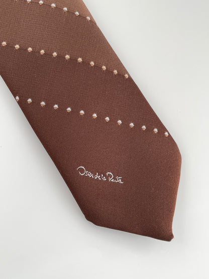 Oscar De La Renta Brown Tie