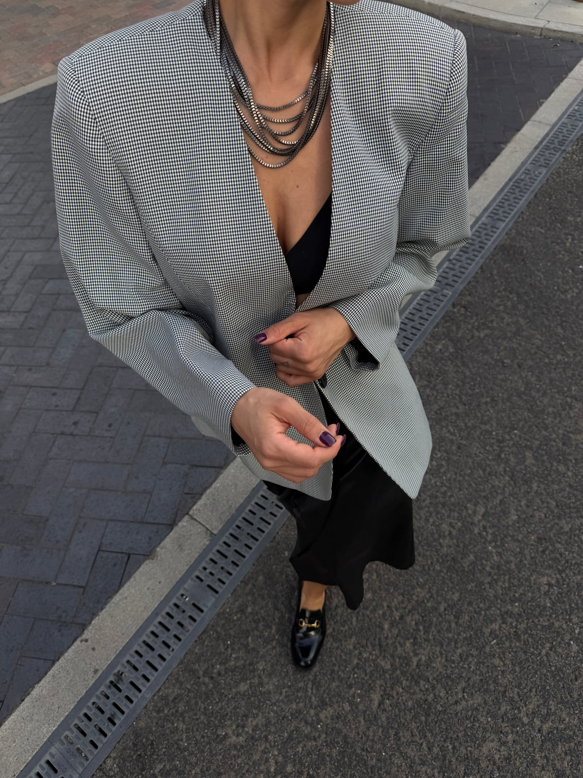 B&W Vichy Blazer