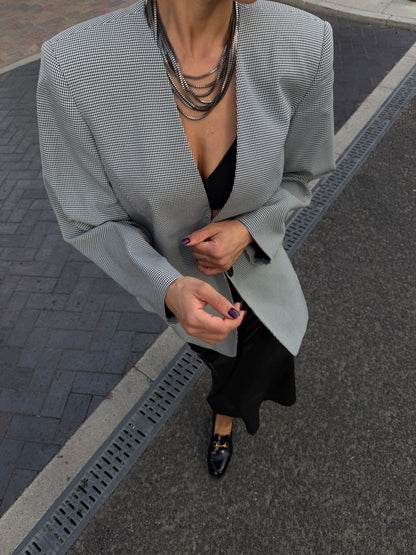 B&W Vichy Blazer