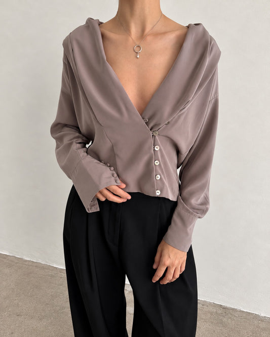 Taupe Blouse
