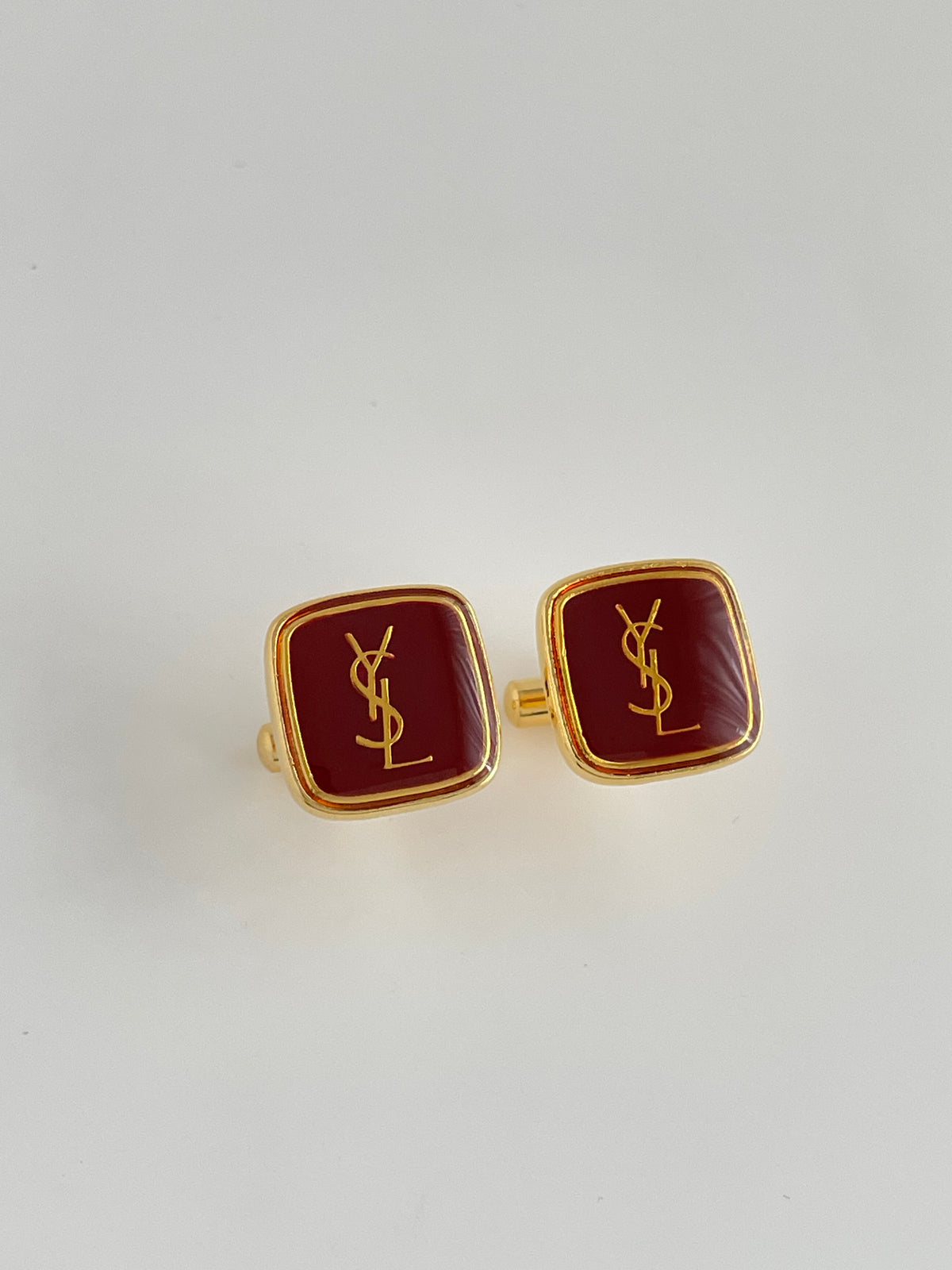 YSL Cufflinks & Tie Clip Set