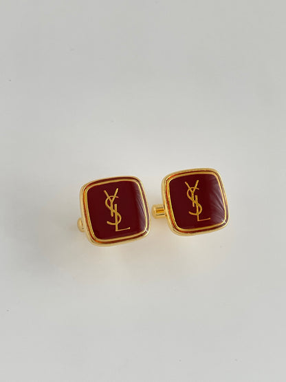 YSL Cufflinks & Tie Clip Set