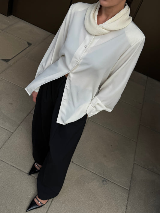 Pleated Collar Blouse