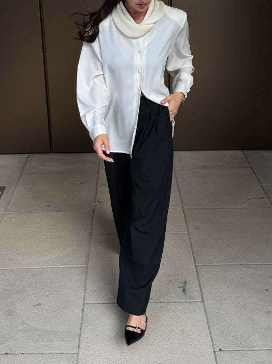Pleated Collar Blouse