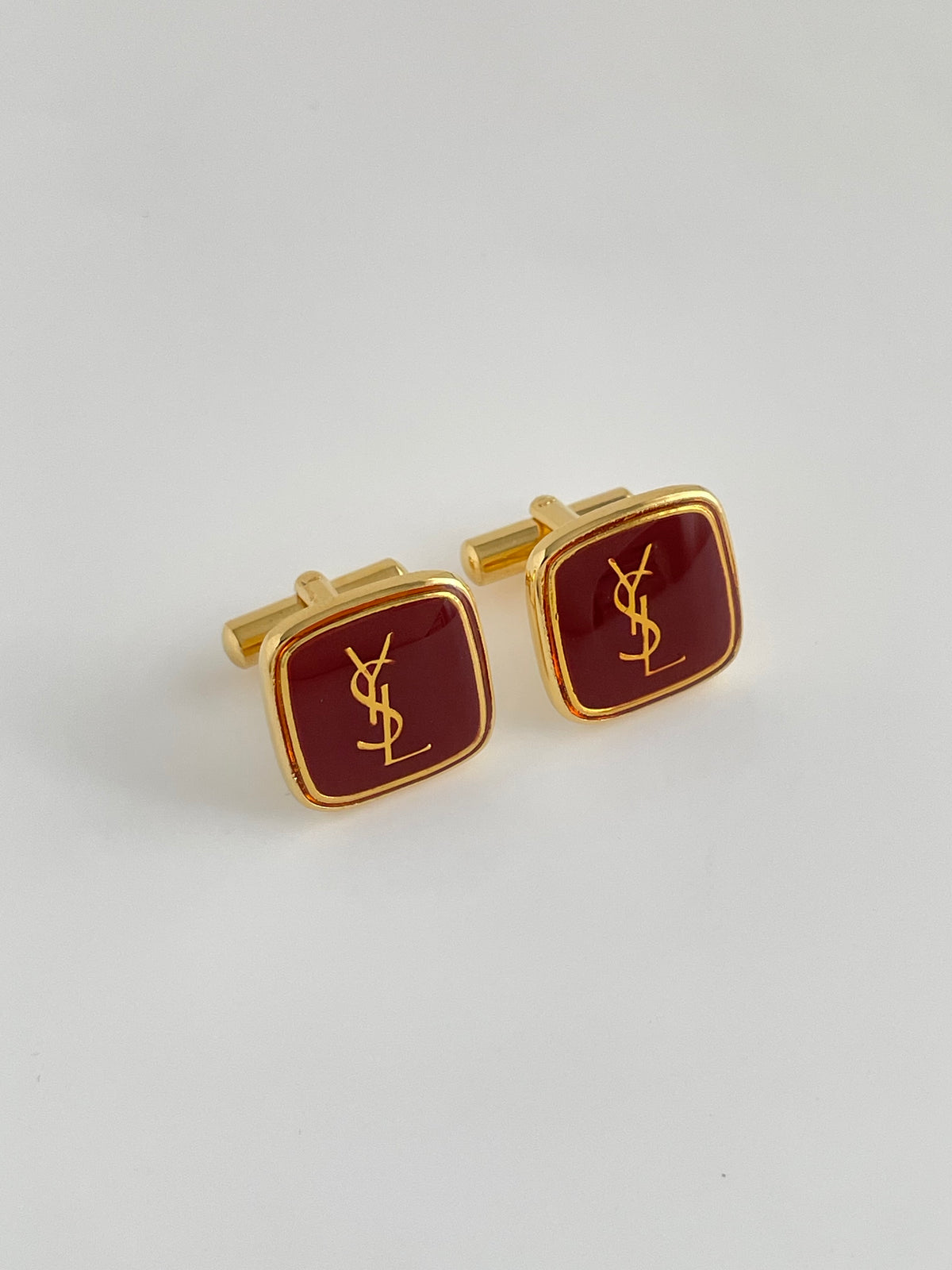 YSL Cufflinks & Tie Clip Set
