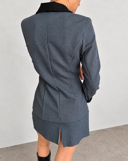 Houndstooth Skirt Suit