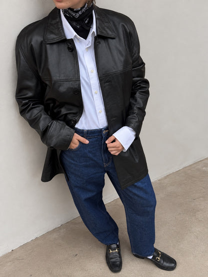 Oversized Leather Jacket