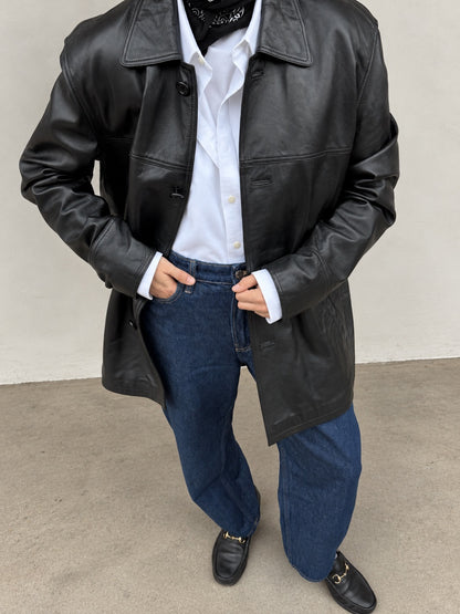 Oversized Leather Jacket