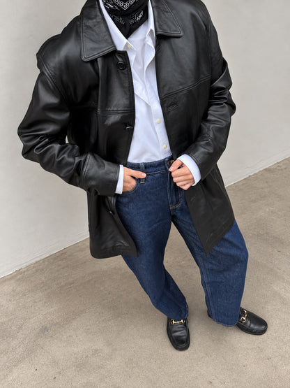 Oversized Leather Jacket
