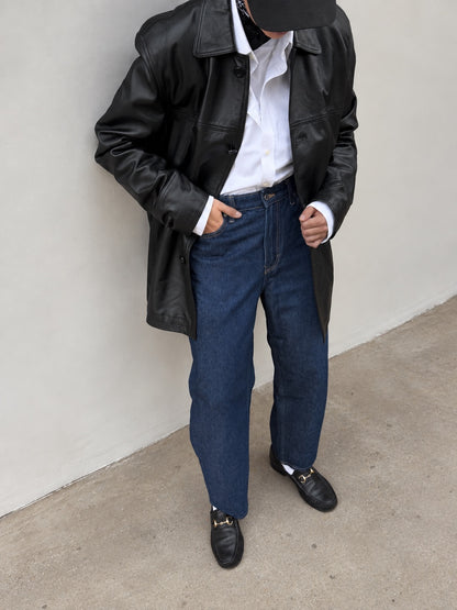 Oversized Leather Jacket
