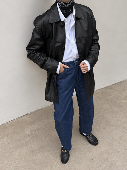Oversized Leather Jacket