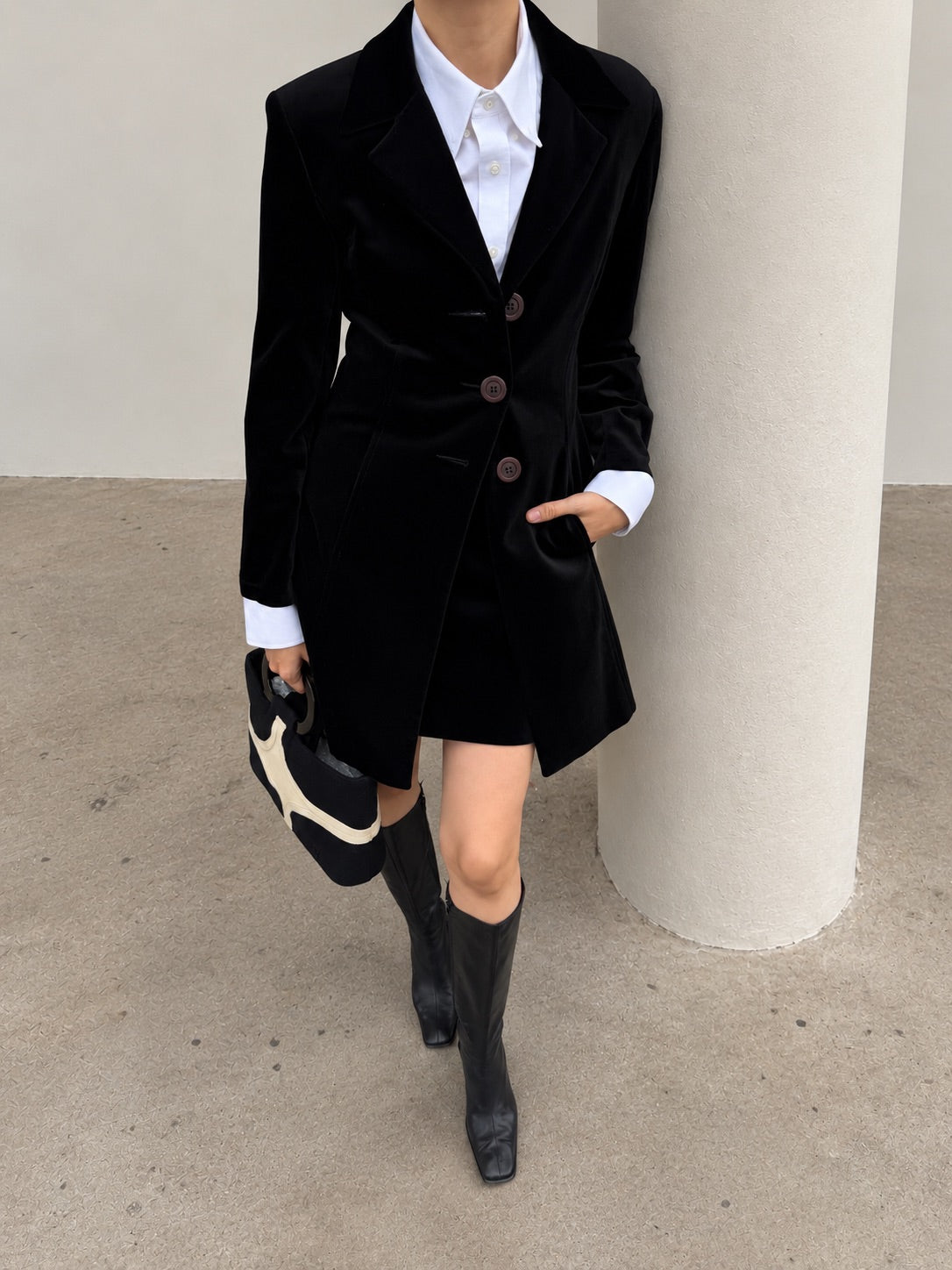 Velvet Skirt Suit