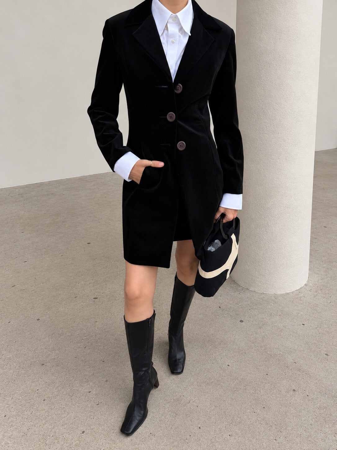 Velvet Skirt Suit