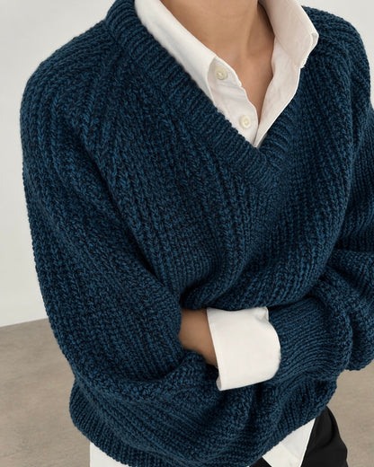 Teal Fisherman Knit