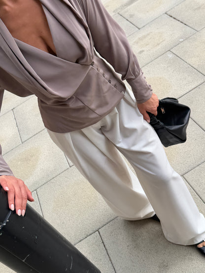 Shawl Collar Blouse