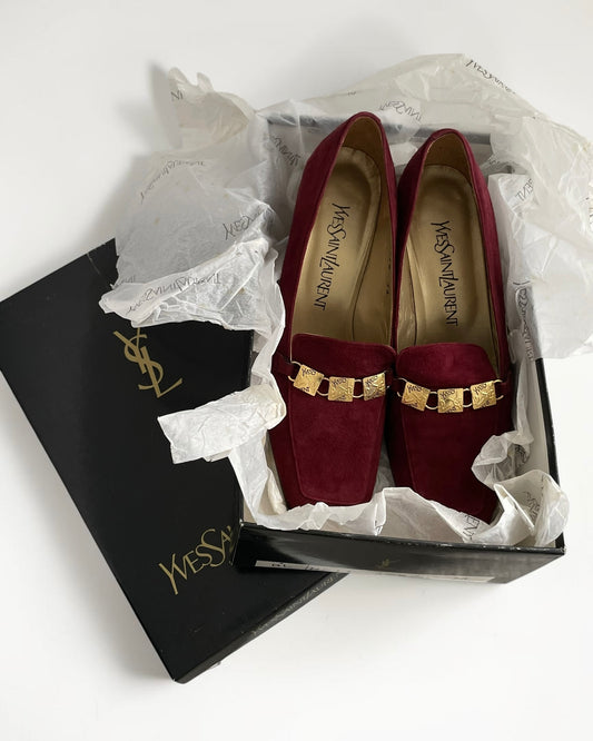 YSL Suede Heels
