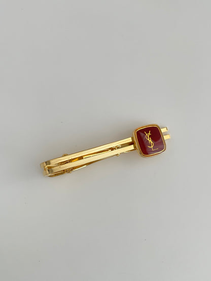 YSL Cufflinks & Tie Clip Set
