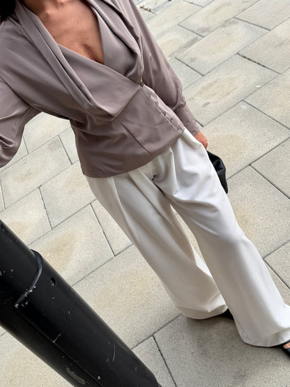 Shawl Collar Blouse