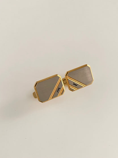 YSL Cufflinks & Tie Clip