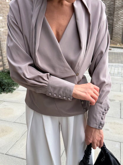 Shawl Collar Blouse