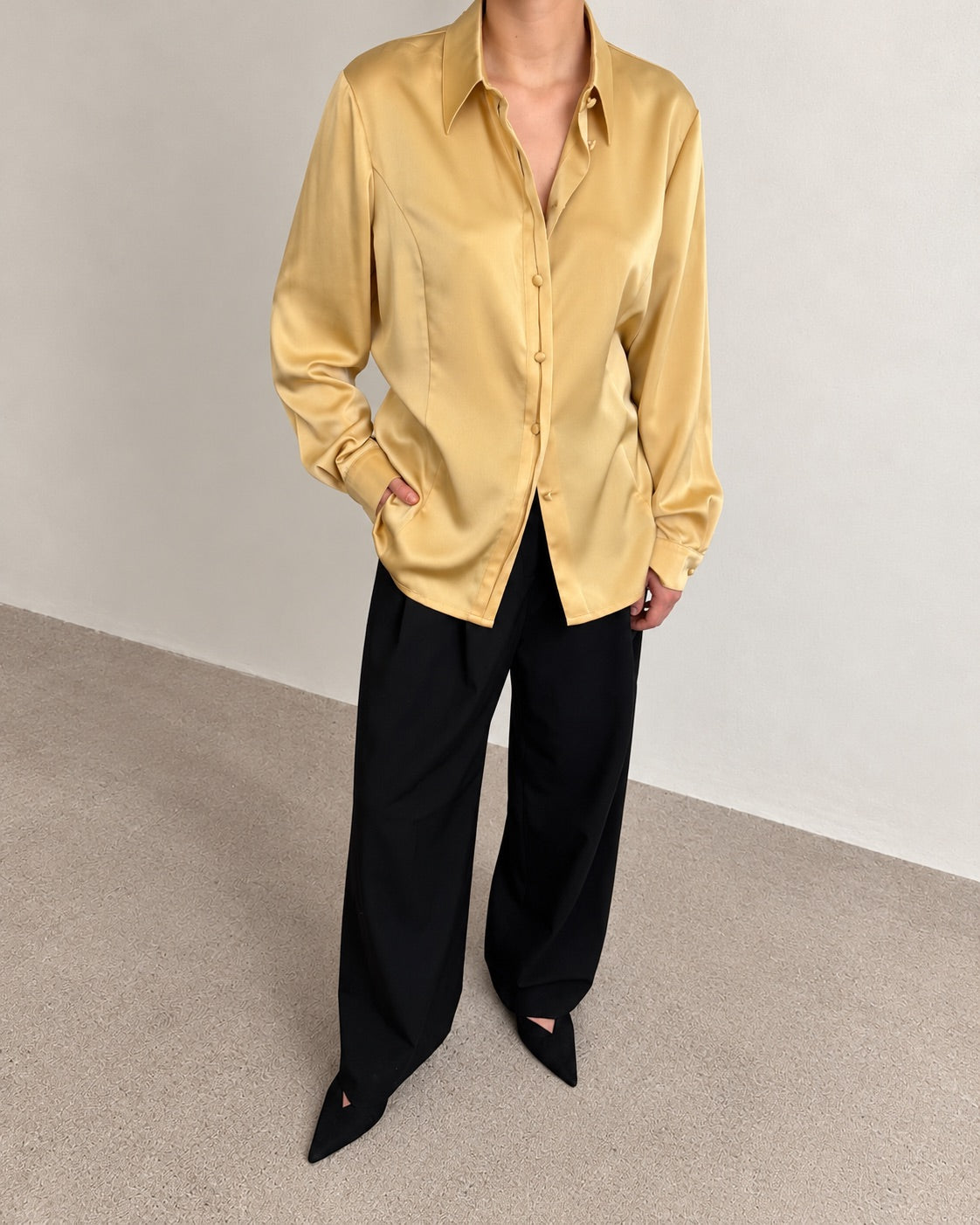 Gold Satin Blouse