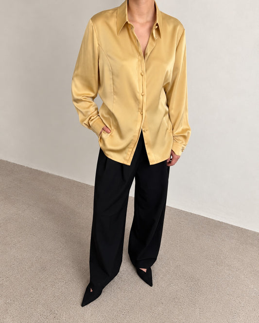 Gold Satin Blouse