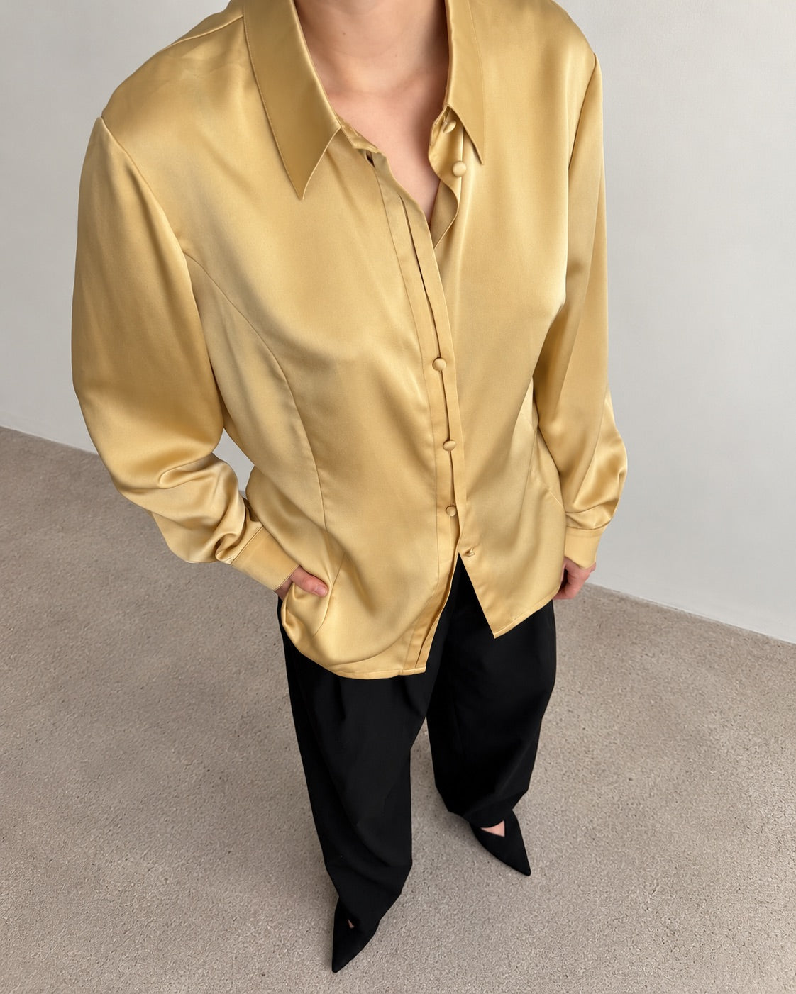 Gold Satin Blouse