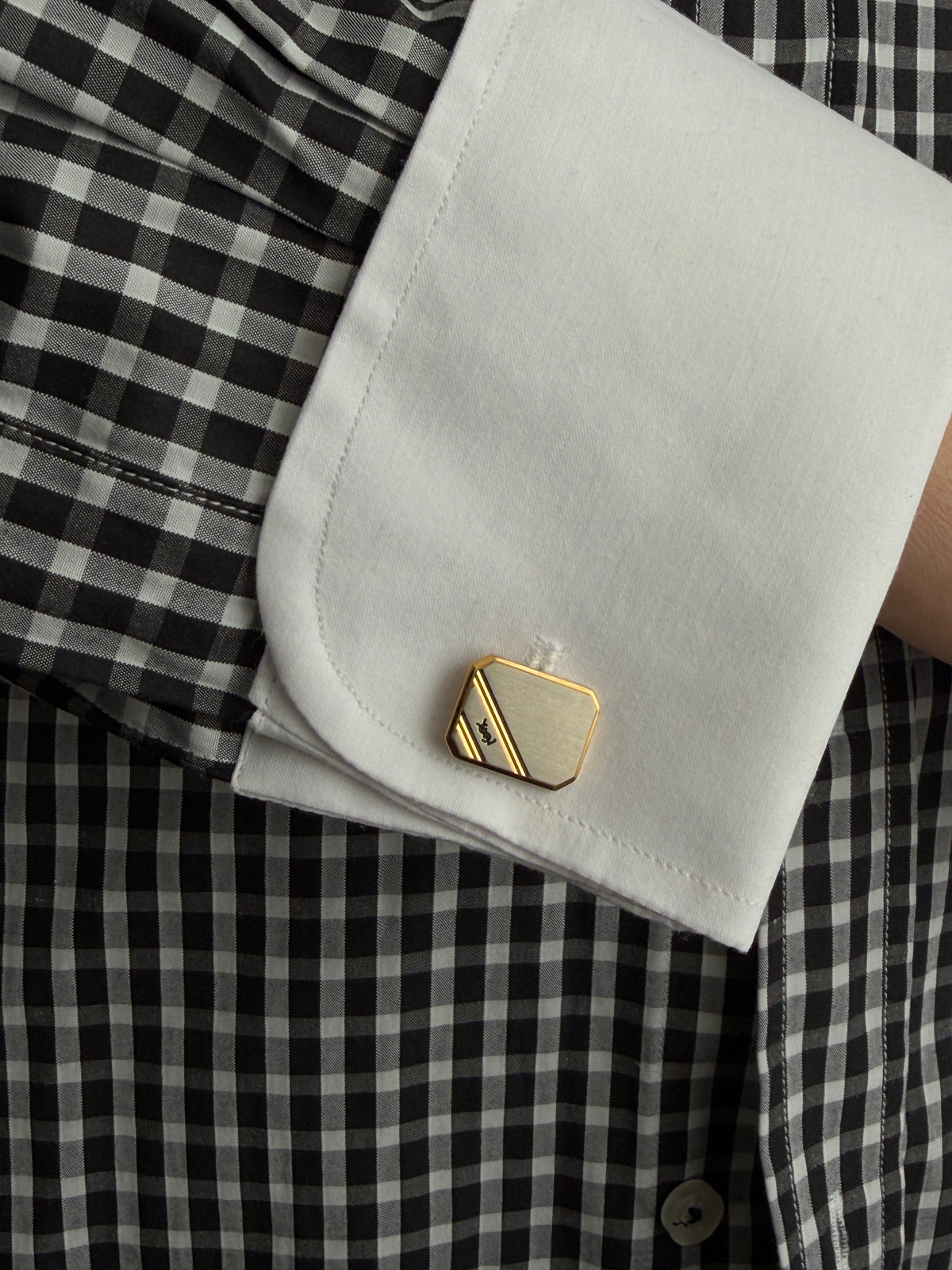YSL Cufflinks & Tie Clip