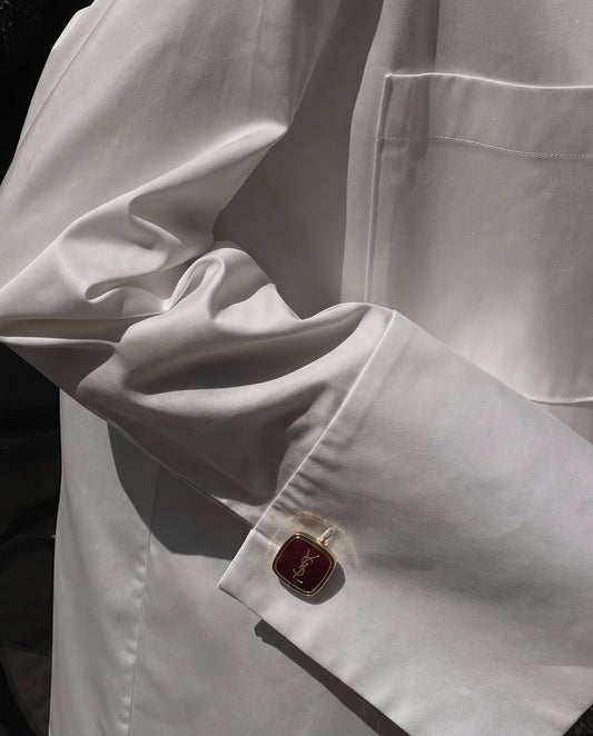 YSL Cufflinks & Tie Clip Set