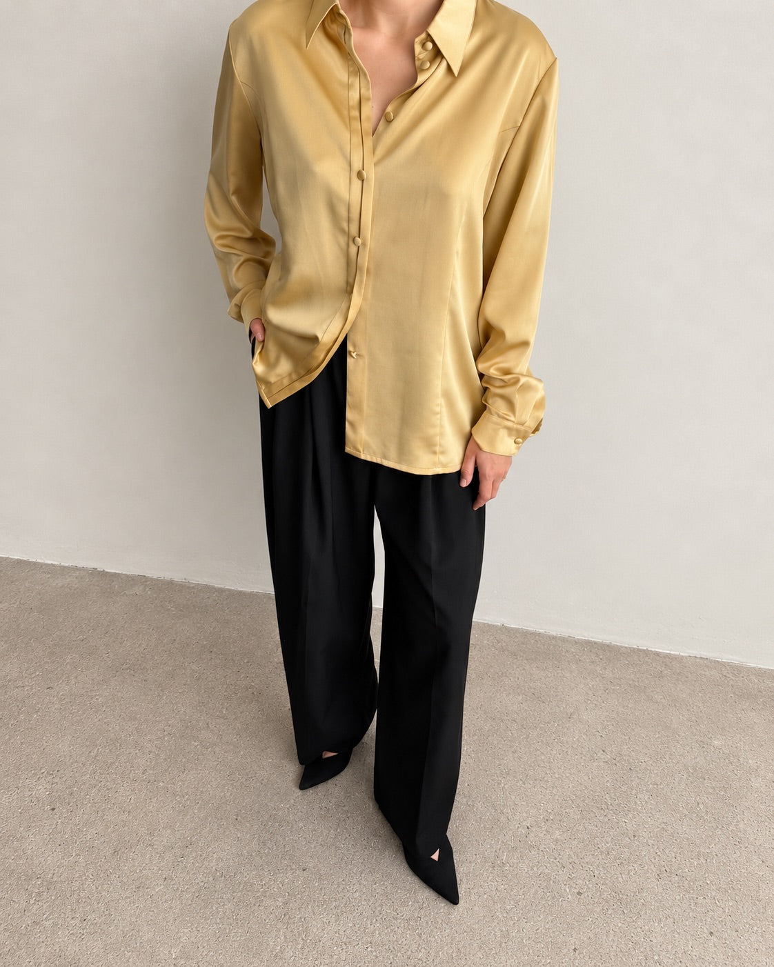 Gold Satin Blouse