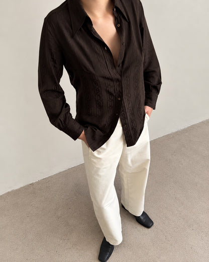 Celine Monogram Silk Blouse