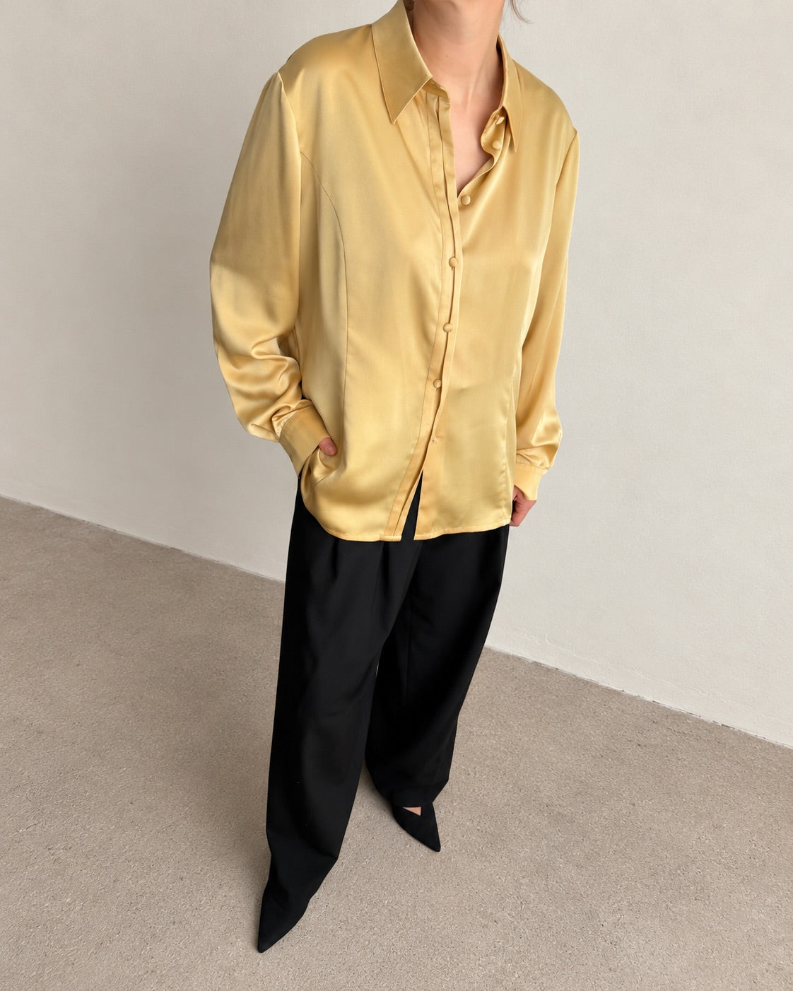 Gold Satin Blouse