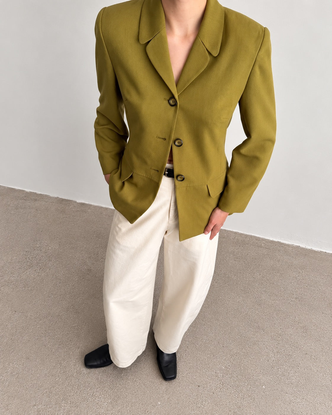 Olive Skirt Suit