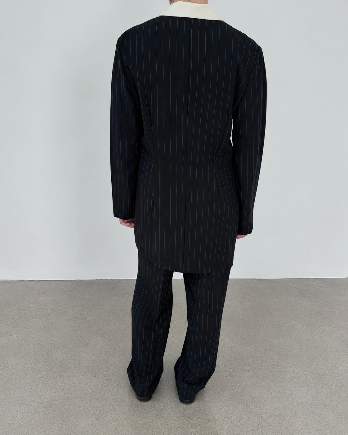 Navy Pinstripe Suit