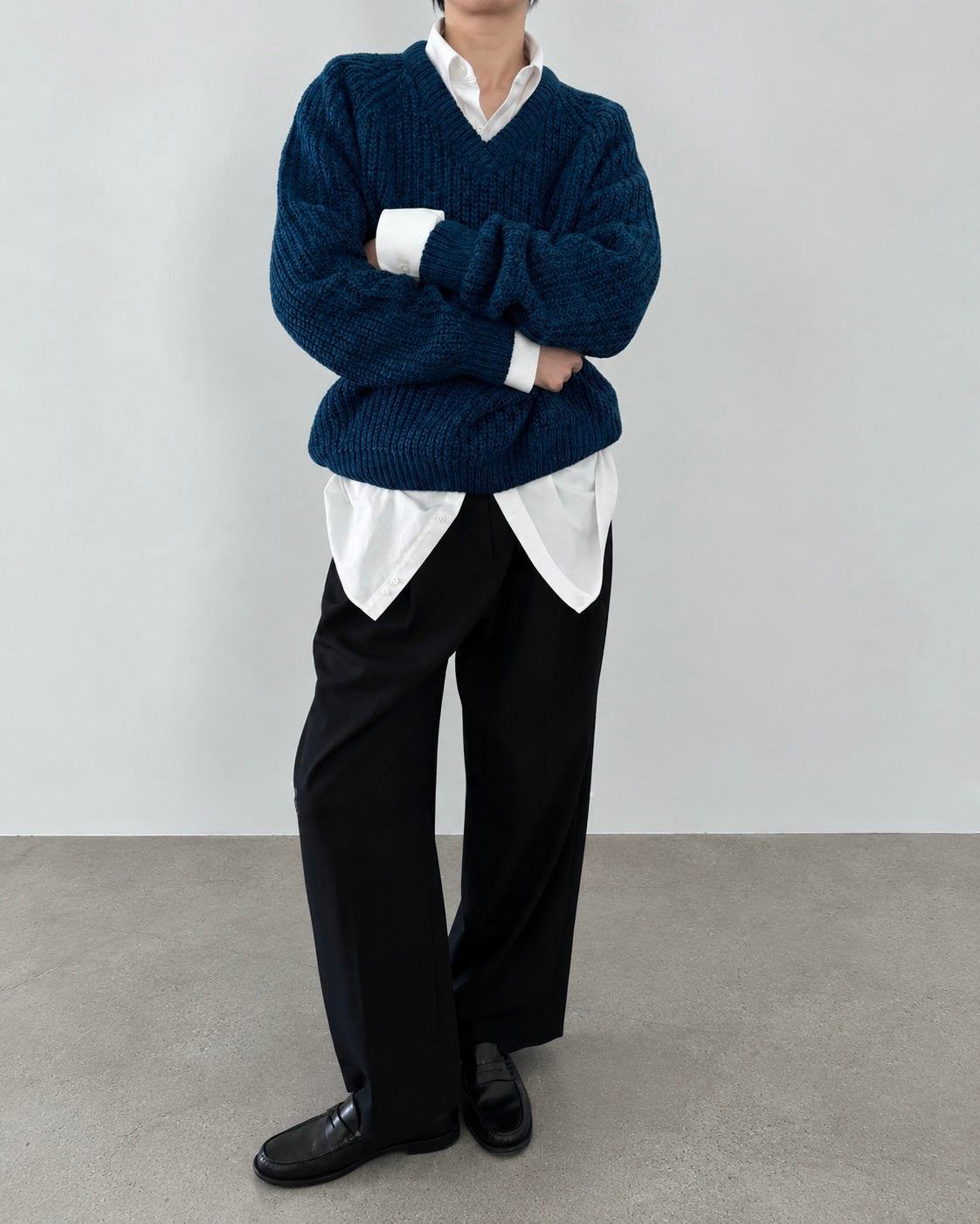 Teal Fisherman Knit