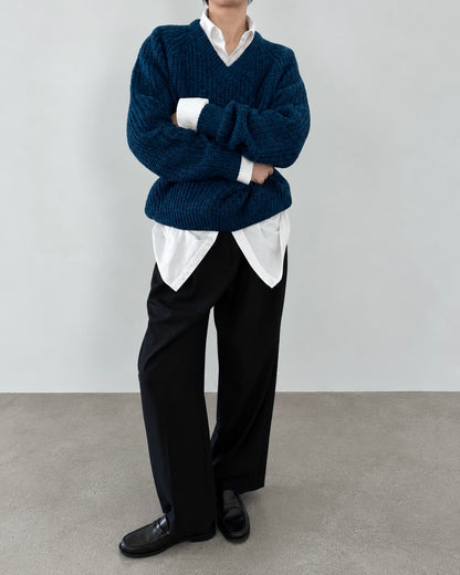 Teal Fisherman Knit