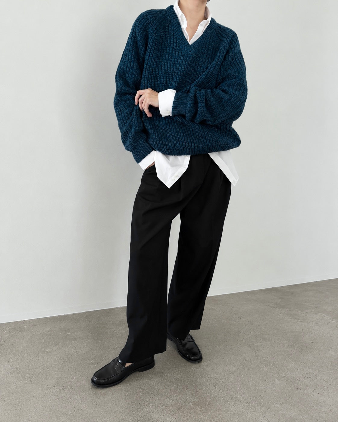 Teal Fisherman Knit