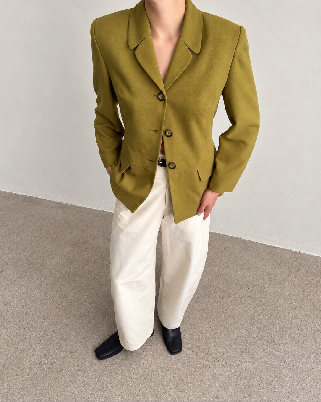 Olive Skirt Suit