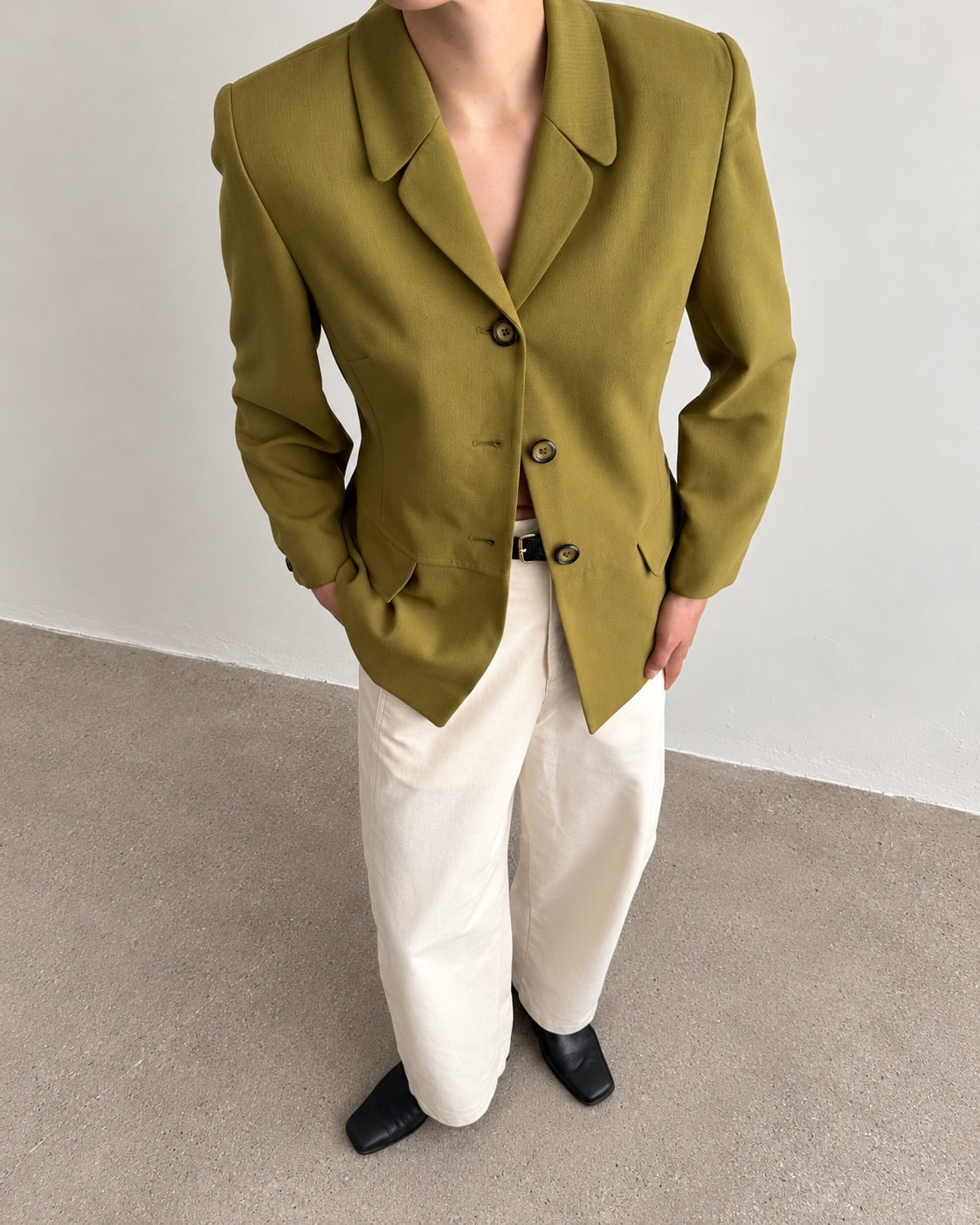 Olive Skirt Suit