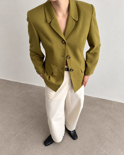Olive Skirt Suit