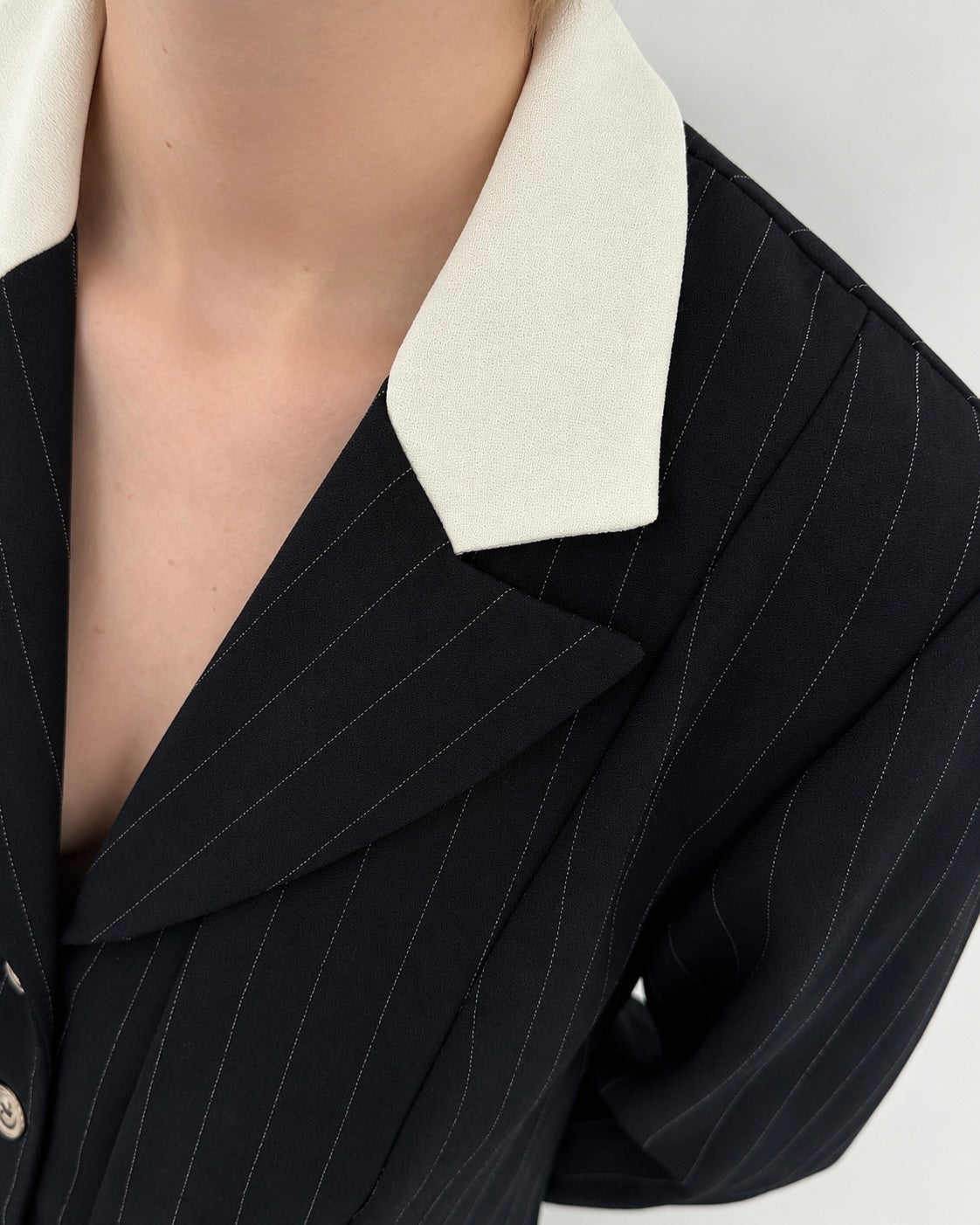 Navy Pinstripe Suit